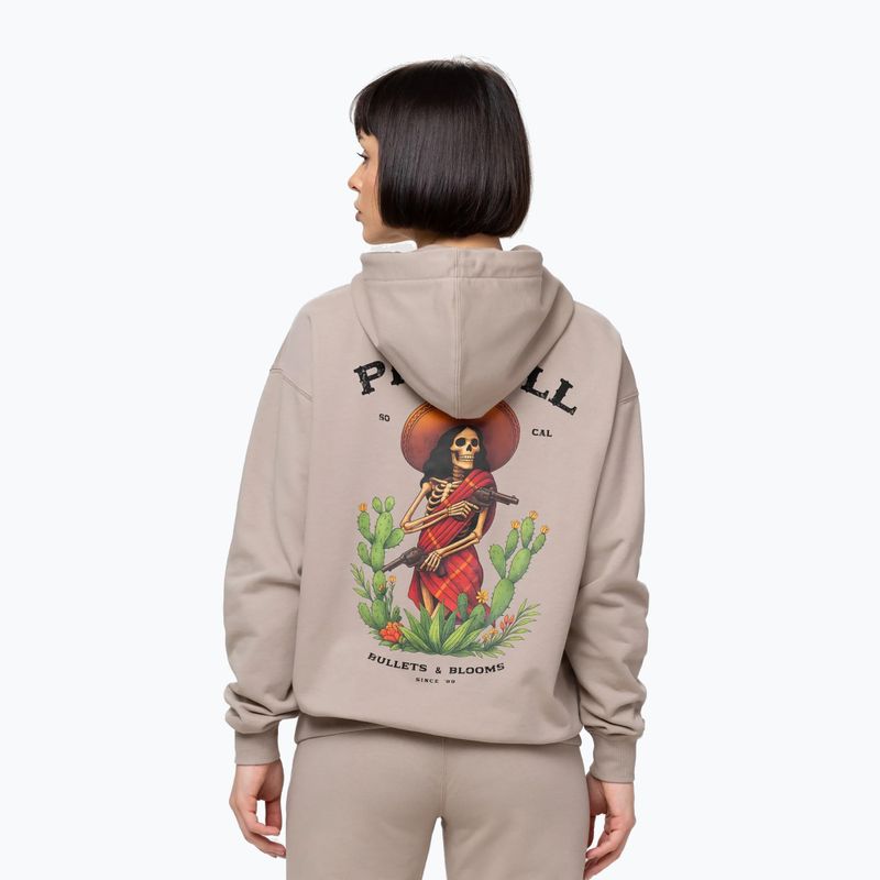 Női pulóver Pitbull Bullets & Blooms Hooded sand savana 3