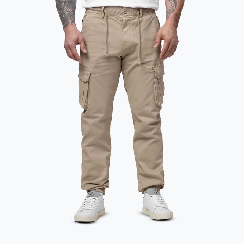 Férfi nadrág Pitbull Proctor Drawstring Jogger Cargo light sand