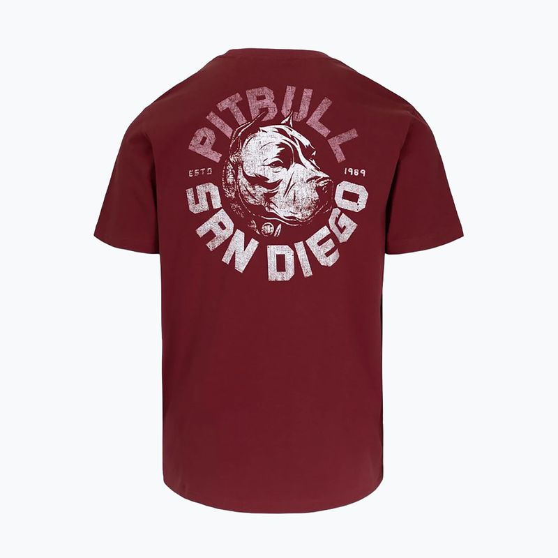 Férfi póló Pitbull Dog SD burgundy 5