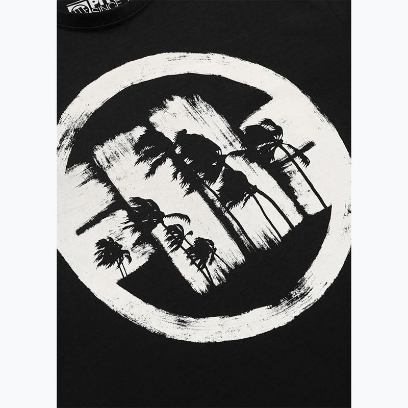 Férfi póló Pitbull Palms black logo 8