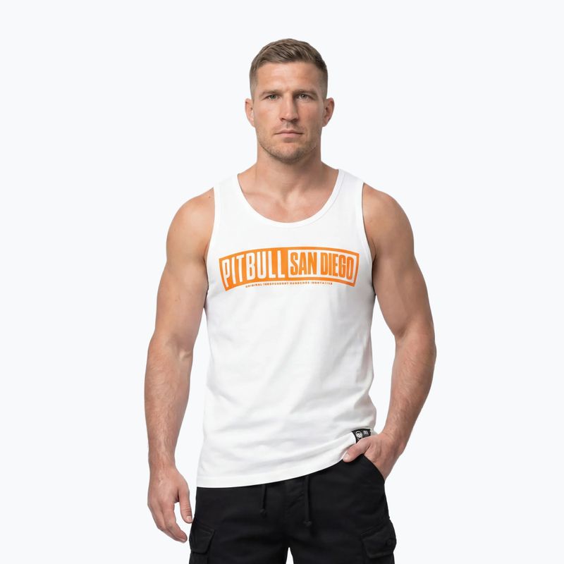 Férfi póló Pitbull Eighty Nine Dog Tank Top white
