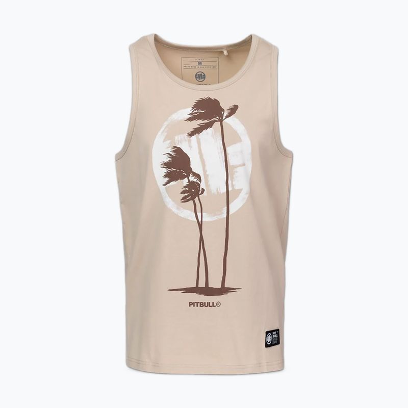 Férfi póló Pitbull Palms Tank Top light sand 3