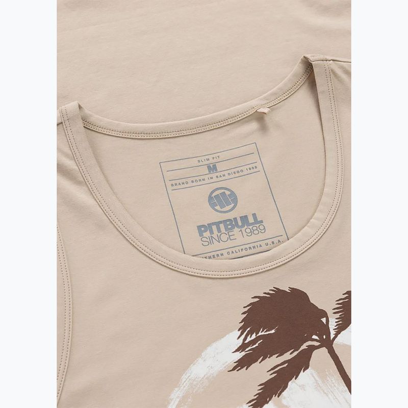 Férfi póló Pitbull Palms Tank Top light sand 5