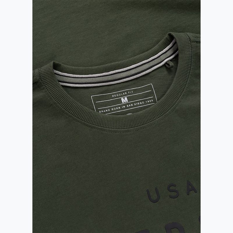Férfi póló Pitbull USA CAL Big Logo old green 6