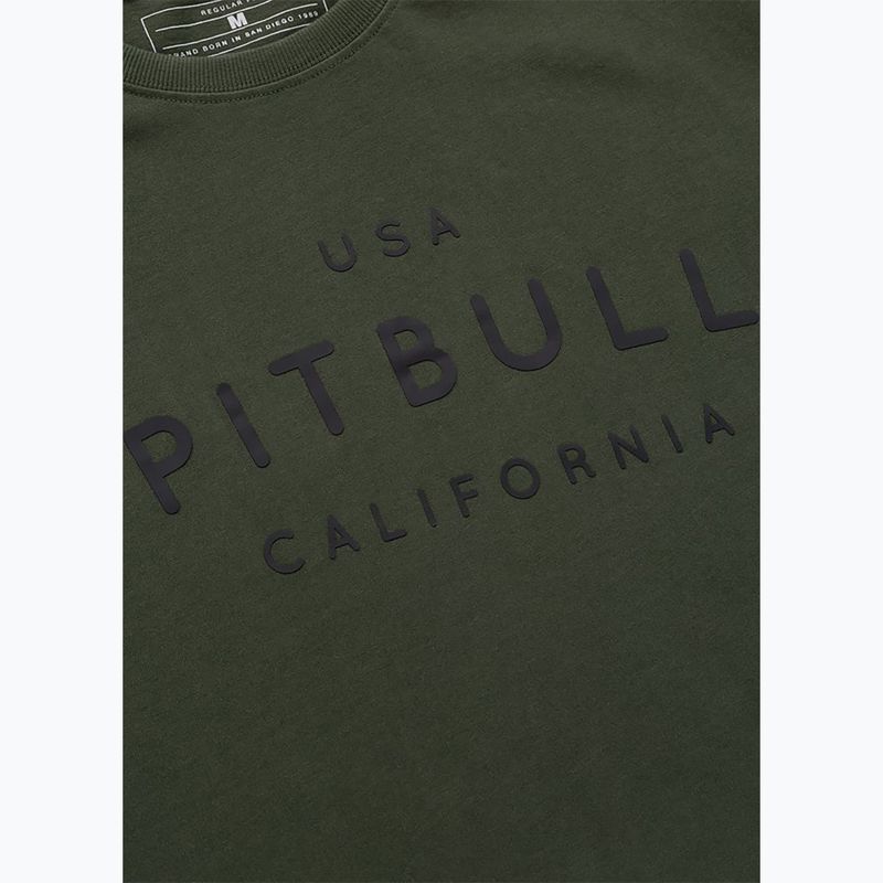 Férfi póló Pitbull USA CAL Big Logo old green 7