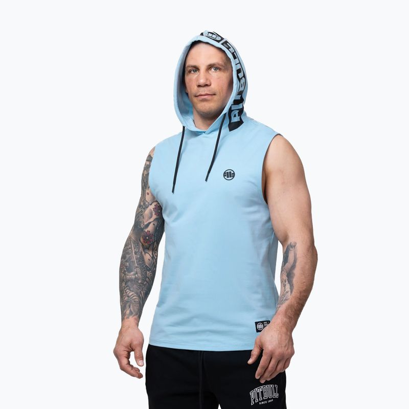 Férfi edzőpulóver Pitbull Mercado Hilltop Sleeveless Hooded light blue 4