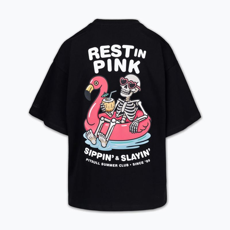 Női póló Pitbull Rest In Pink Oversize black 6
