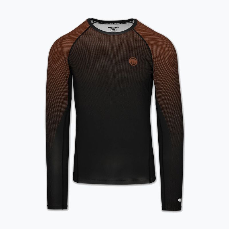Férfi hosszú ujjú rashguard Pitbull Belt Rashguard brown 3