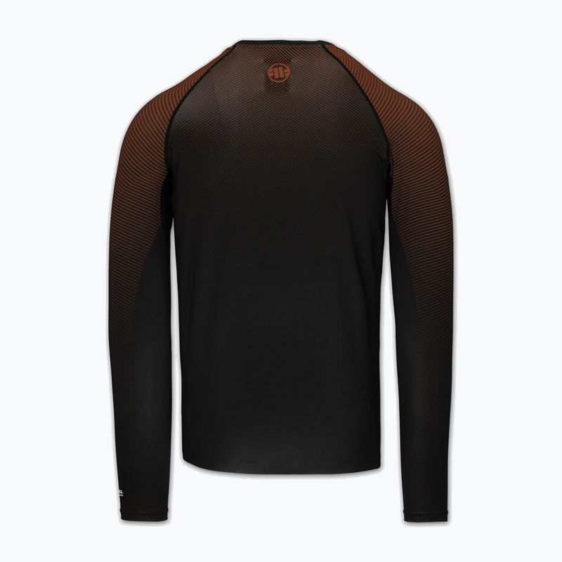 Férfi hosszú ujjú rashguard Pitbull Belt Rashguard brown 4
