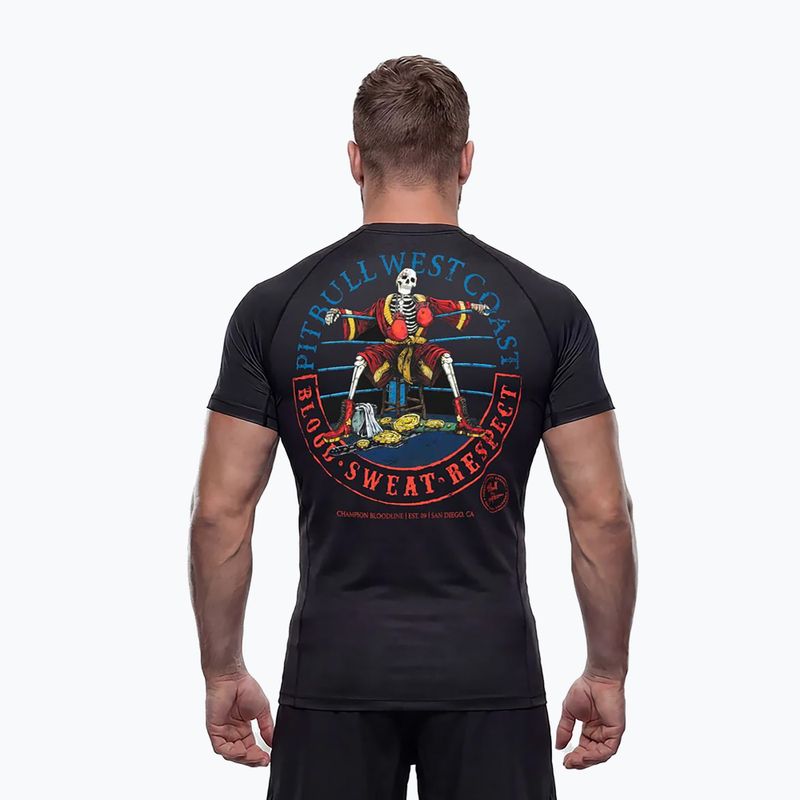 Férfi hosszú ujjú rashguard Pitbull Champion Bloodline Rashguard black 4