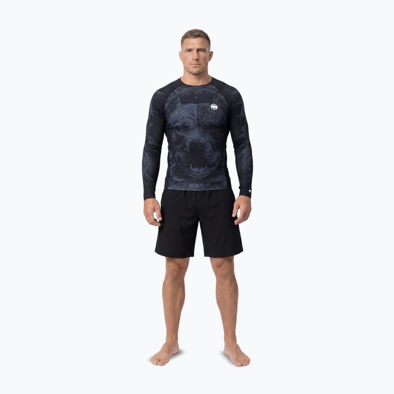 Férfi hosszú ujjú rashguard Pitbull World Rashguard black 2