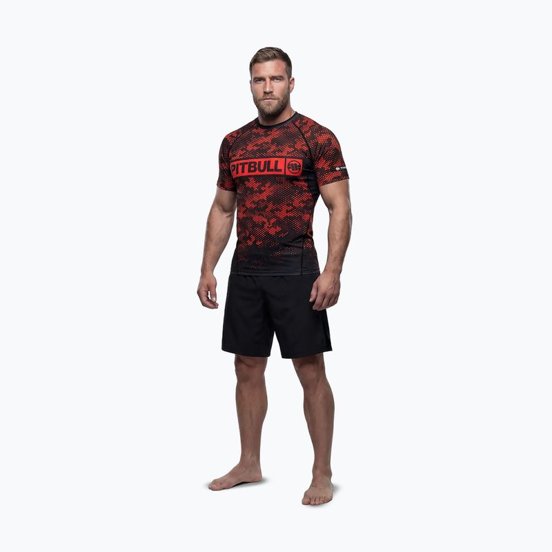 Férfi rashguard Pitbull Hex Camo Hilltop Rashguard red 2