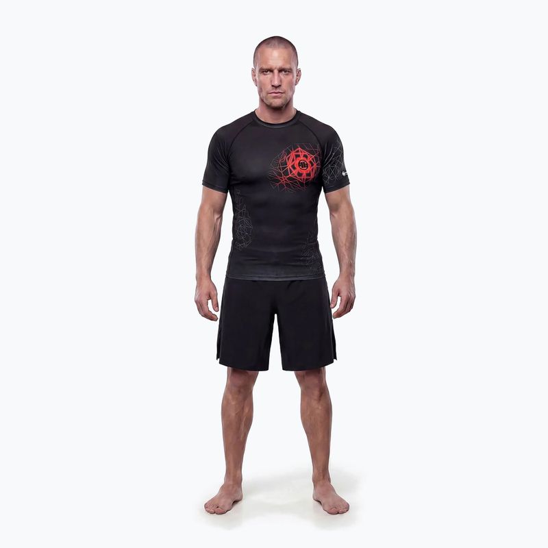 Férfi rashguard Pitbull Ray Rashguard fluo/red 2