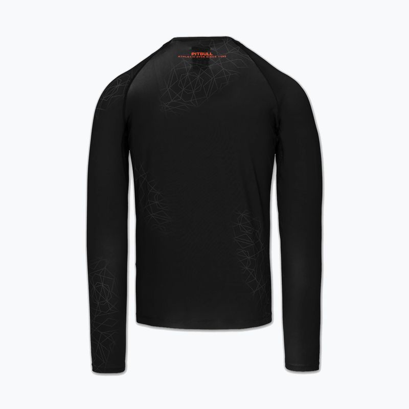 Férfi hosszú ujjú rashguard Pitbull Ray Rashguard fluo/red 4