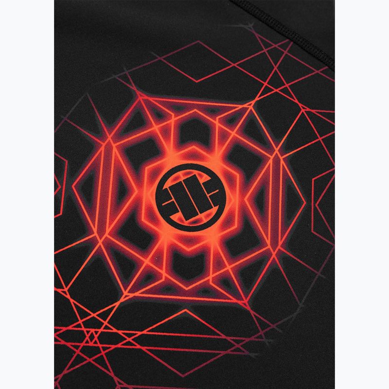 Férfi hosszú ujjú rashguard Pitbull Ray Rashguard fluo/red 6