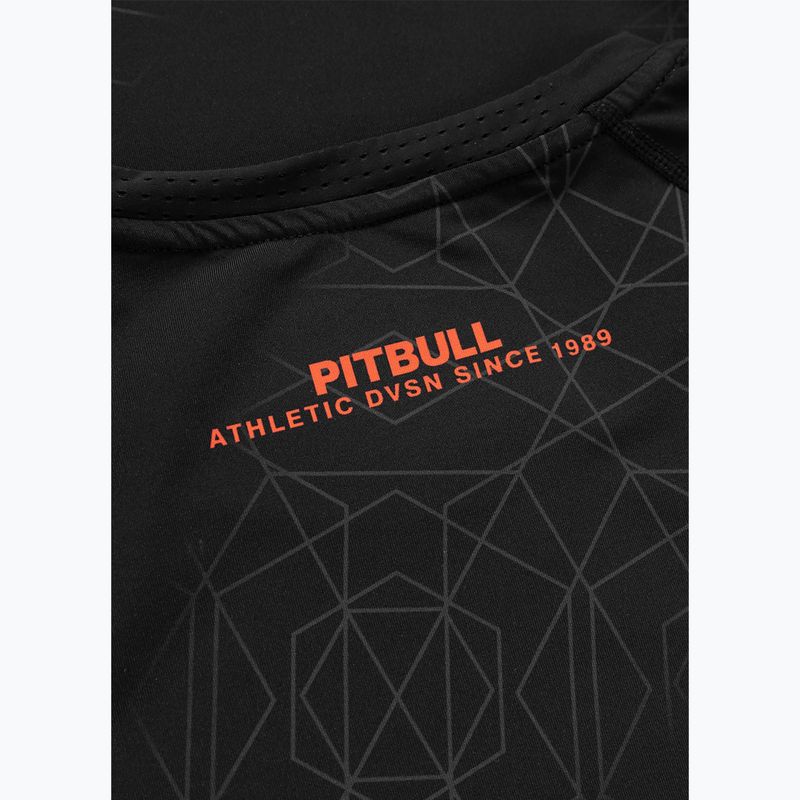 Férfi hosszú ujjú rashguard Pitbull Ray Rashguard fluo/red 7