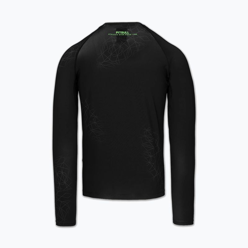 Férfi hosszú ujjú rashguard Pitbull Ray Rashguard fluo green 4