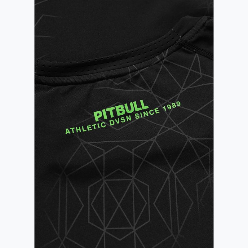 Férfi hosszú ujjú rashguard Pitbull Ray Rashguard fluo green 7
