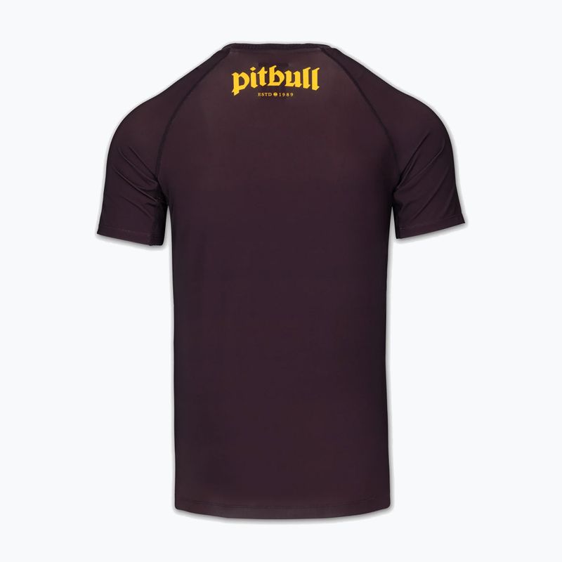Férfi póló Pitbull Rashguard Logo Palms brown 4