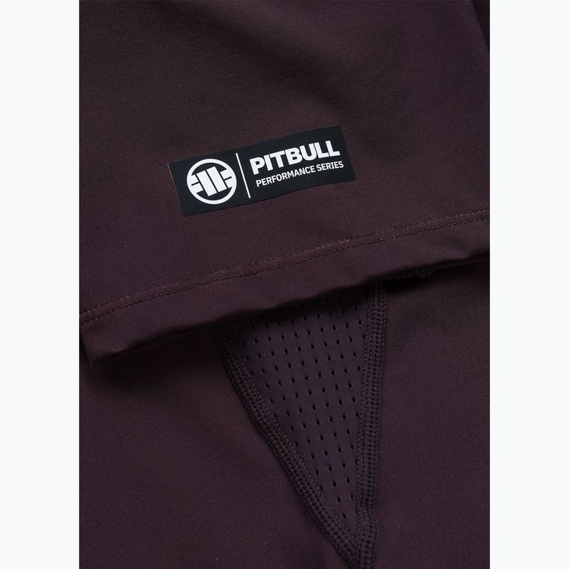 Férfi póló Pitbull Rashguard Logo Palms brown 8