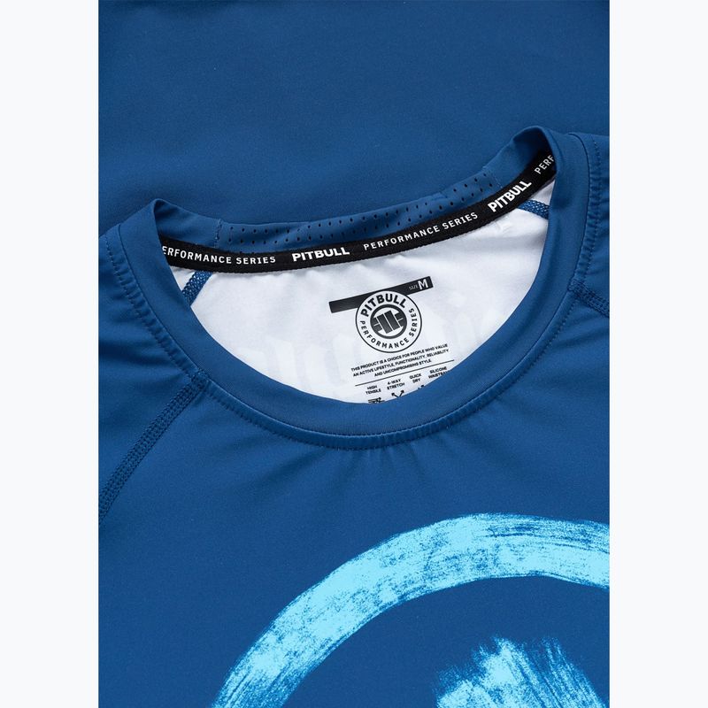 Férfi póló Pitbull Rashguard Logo Palms blue 5
