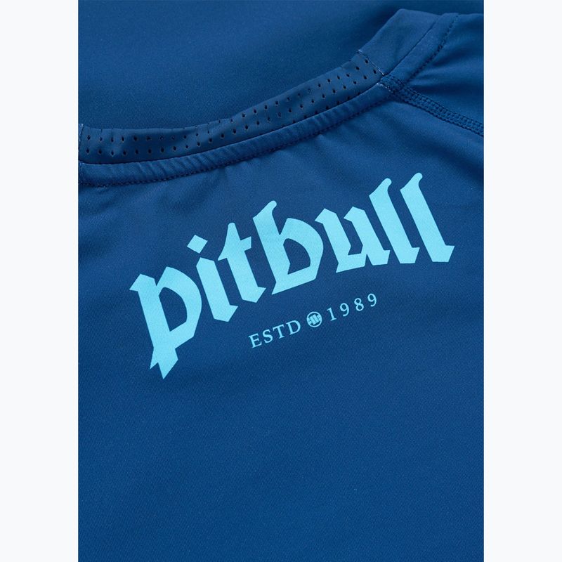 Férfi póló Pitbull Rashguard Logo Palms blue 7