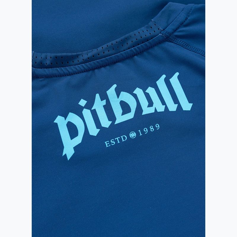 Férfi hosszú ujjú rashguard Pitbull Rashguard Logo Palms blue 7