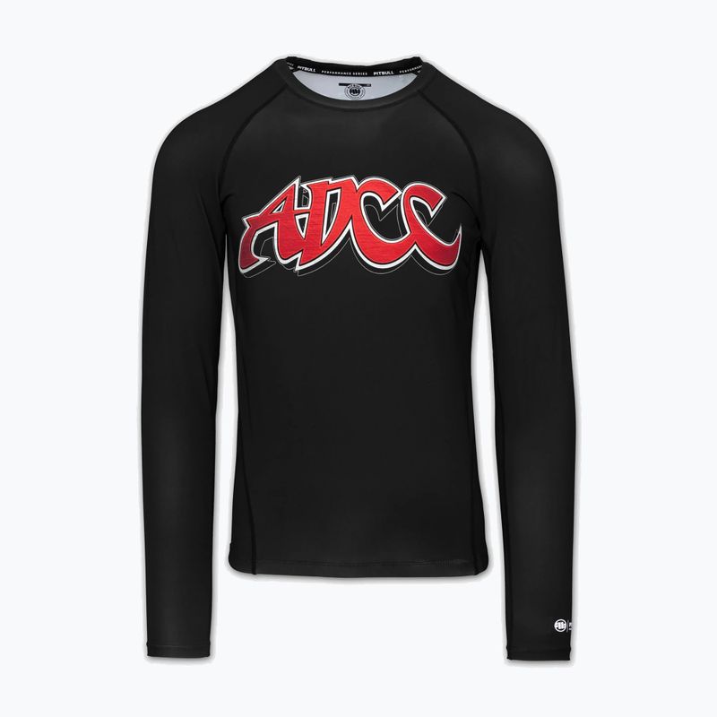 Férfi hosszú ujjú rashguard Pitbull ADCC Rashguard black 3