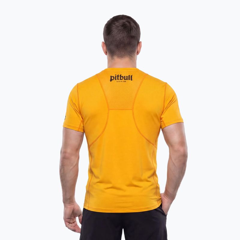 Férfi póló Pitbull Palms mesh yellow logo 3