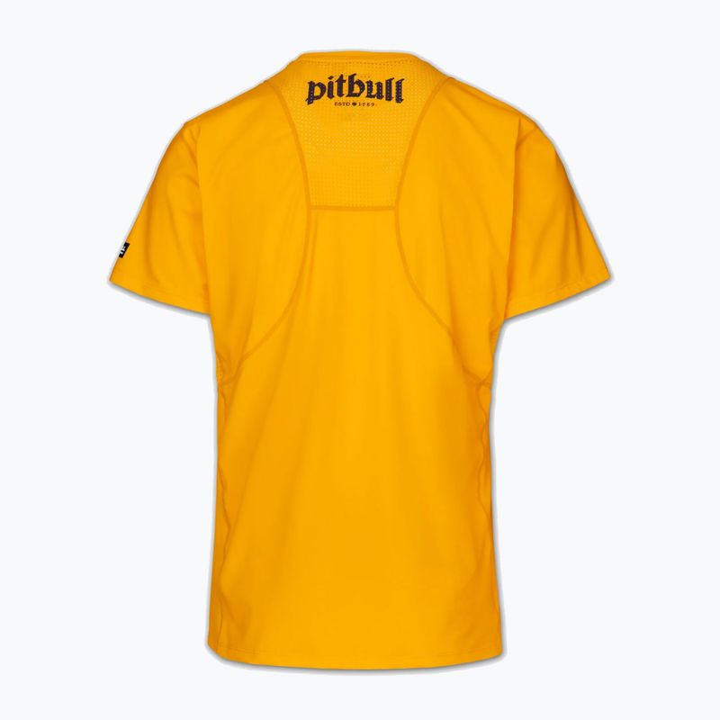 Férfi póló Pitbull Palms mesh yellow logo 5