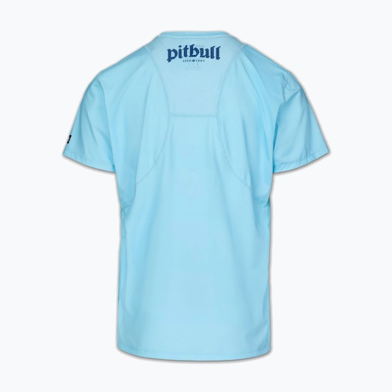 Férfi póló Pitbull Palms mesh light blue logo 4