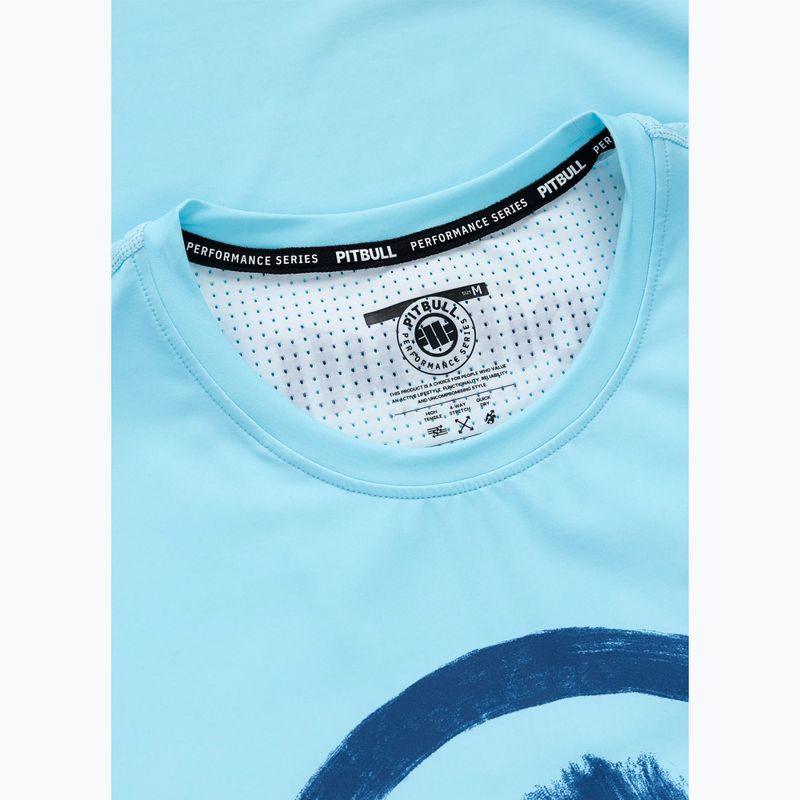 Férfi póló Pitbull Palms mesh light blue logo 5