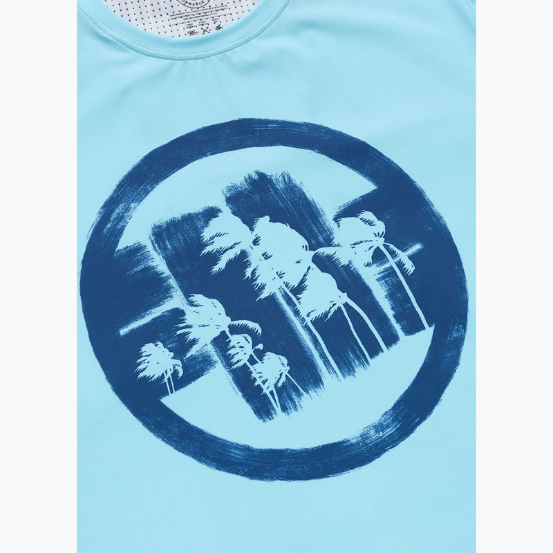 Férfi póló Pitbull Palms mesh light blue logo 6
