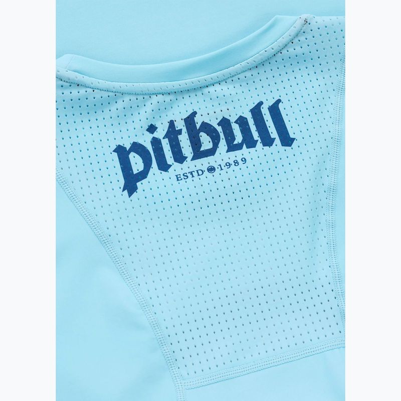 Férfi póló Pitbull Palms mesh light blue logo 7