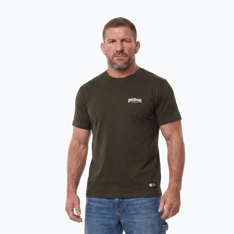 Férfi póló Pitbull O'Side Small dark green
