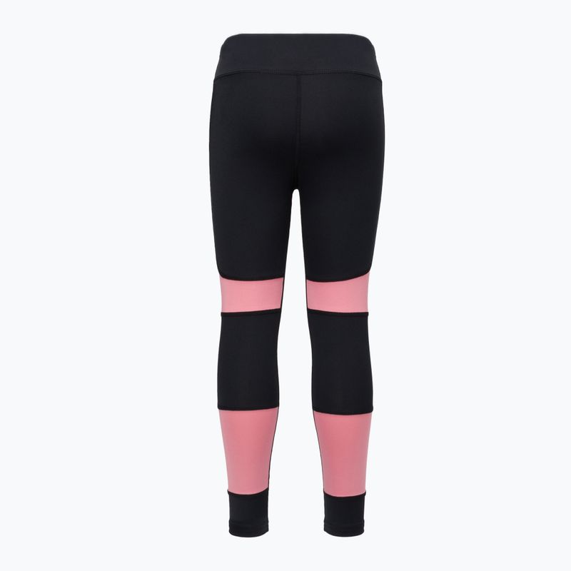 Gyermek leggings 4F HJZ22-JSPDF003 fekete-rózsaszín 4
