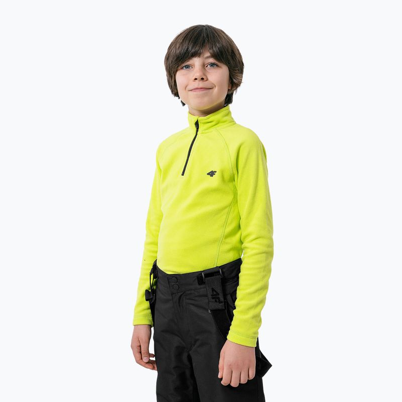 4F zöld gyerek polár pulóver HJZ22-JBIMP001