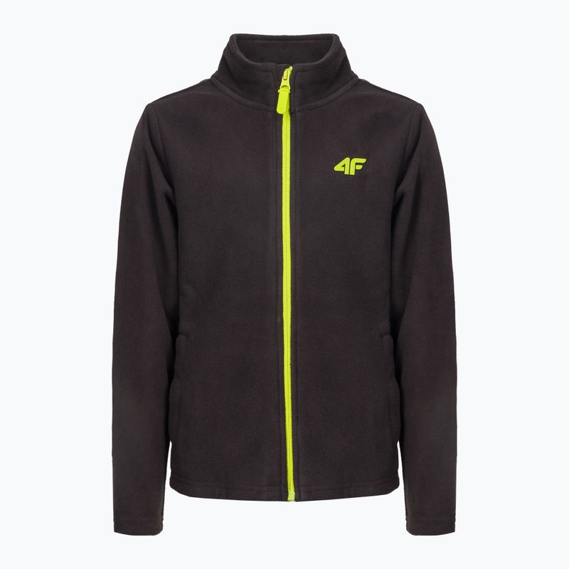 Gyermek 4F fleece pulóver fekete HJZ22-JPLM001
