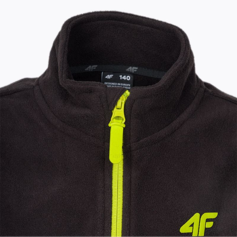 Gyermek 4F fleece pulóver fekete HJZ22-JPLM001 3