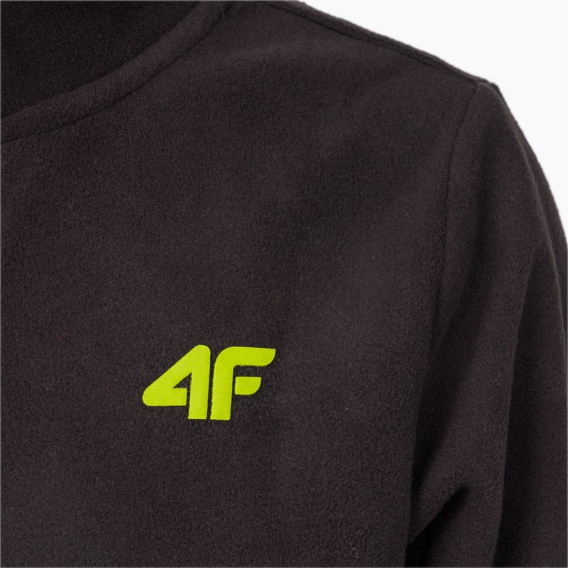 Gyermek 4F fleece pulóver fekete HJZ22-JPLM001 5