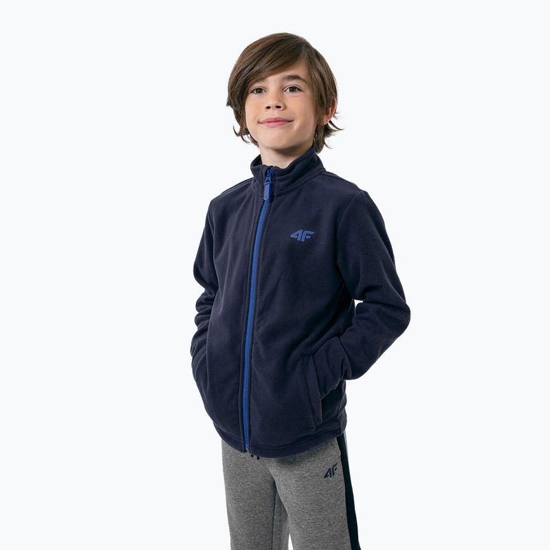 Gyermek 4F fleece pulóver sötétkék HJZ22-JPLM001