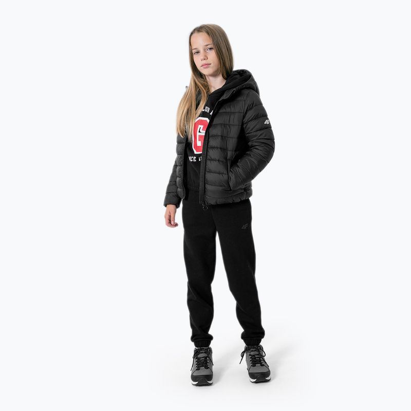 Gyermek pehelypaplan kabát 4F fekete HJZ22-JKUDP001 3
