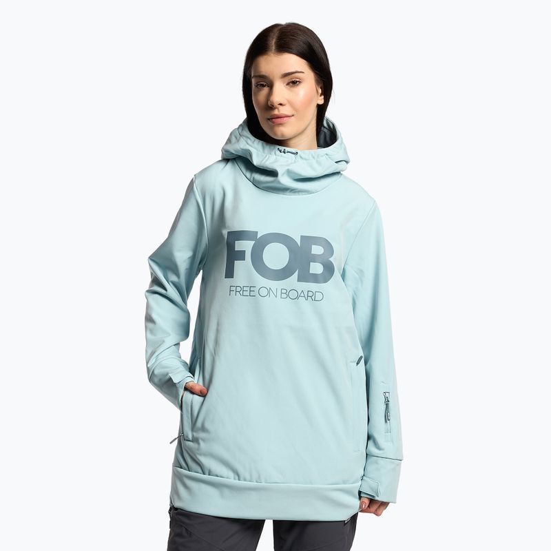 Női snowboard dzseki 4F SFD001F softshell világoskék H4Z22-SFD001F