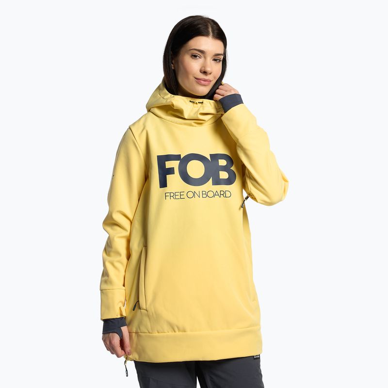 Női snowboard dzseki 4F SFD001F softshell sárga H4Z22-SFD001F