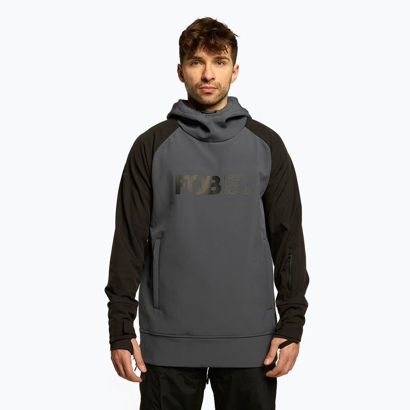 Férfi 4F snowboard dzseki grafit H4Z22-SFM001F