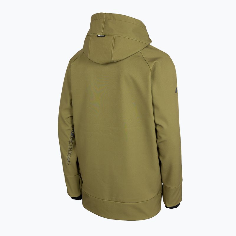 Férfi 4F khaki színű snowboard dzseki H4Z22-SFM001F 10