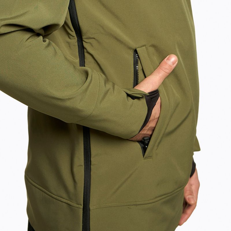 Férfi 4F khaki színű snowboard dzseki H4Z22-SFM001F 5