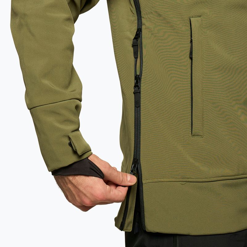 Férfi 4F khaki színű snowboard dzseki H4Z22-SFM001F 7