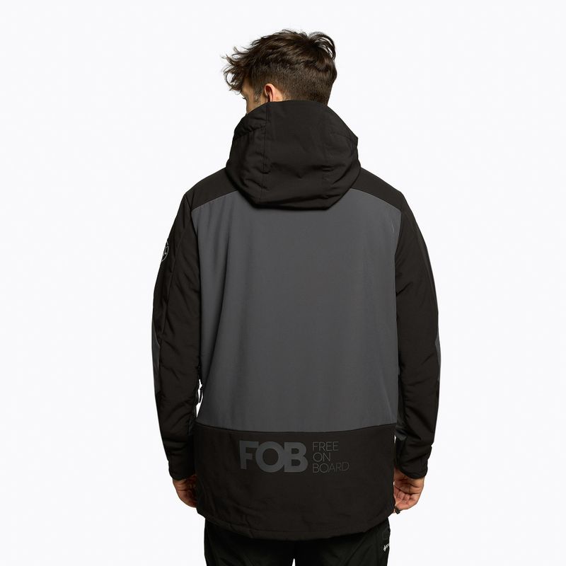 Férfi 4F snowboard dzseki fekete H4Z22-SFM002F 3