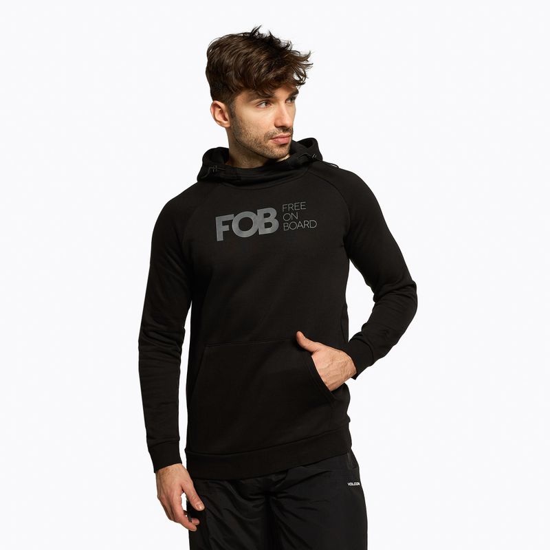 Férfi 4F snowboard pulóver fekete H4Z22-BLM021